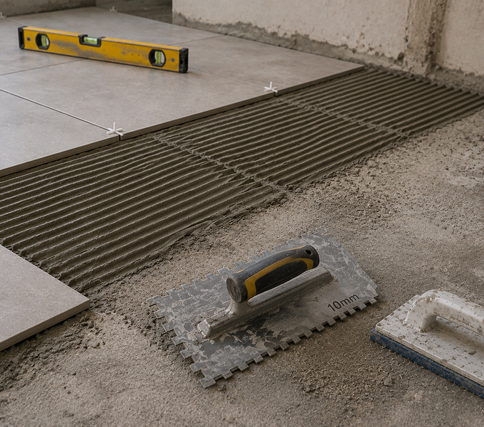 Tiling and rendering tools on site