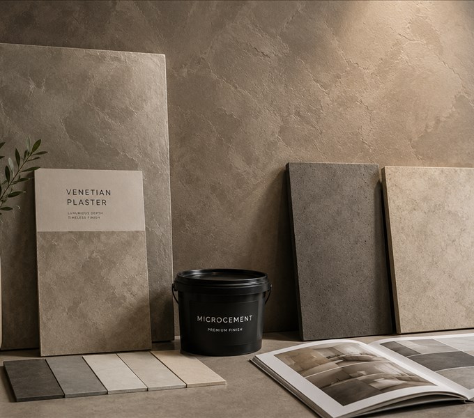 Render and finish sample display
